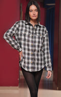 Lurex Check Flannel Shacket (AE-1007)